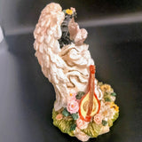 Vintage African American - Ceramic Angel  Holding A White Dove
