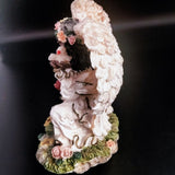 Vintage African American - Ceramic Angel  Holding A White Dove
