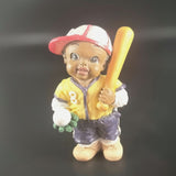 African American  Figures - Young Boy Ready  For Game  Time
