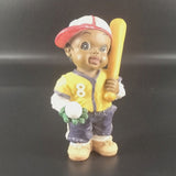 African American  Figures - Young Boy Ready  For Game  Time