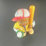 African American  Figures - Young Boy Ready  For Game  Time