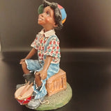 Duncan Royale Drummer Boy African American Ebony Collection Figurine
