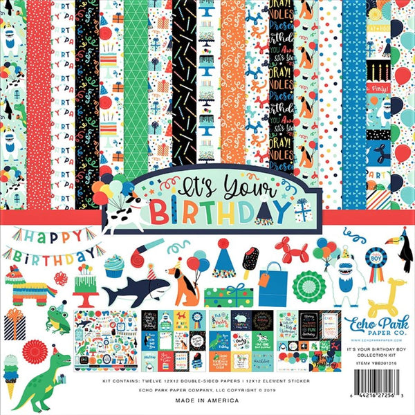 Echo Park Our Baby Boy Cardstock Stickers 12X12-Elements