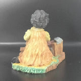 Vintage Young's Inc. African American Girl playing with a Doll and Teddy Bear.