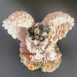 Vintage African American - Ceramic Angel  Holding A White Dove