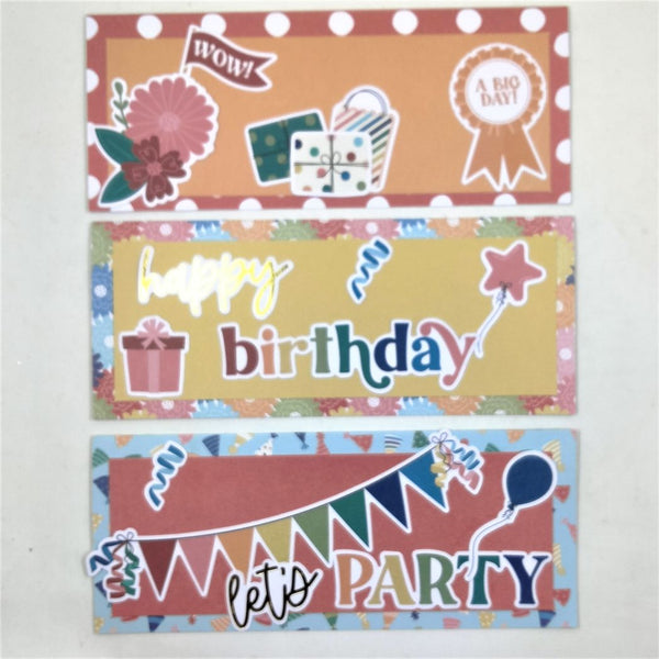 Birthday and Celebration Slimline Cards Set G