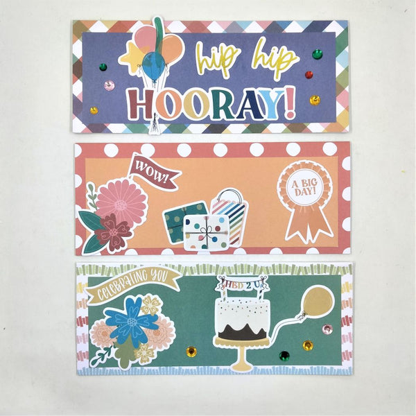 Birthday and Celebration Slimline Cards Set H