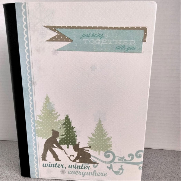 Christmas  Altered Composition Notebooks - Winter Fun