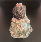 Vintage African American Girl Playing with Kitten