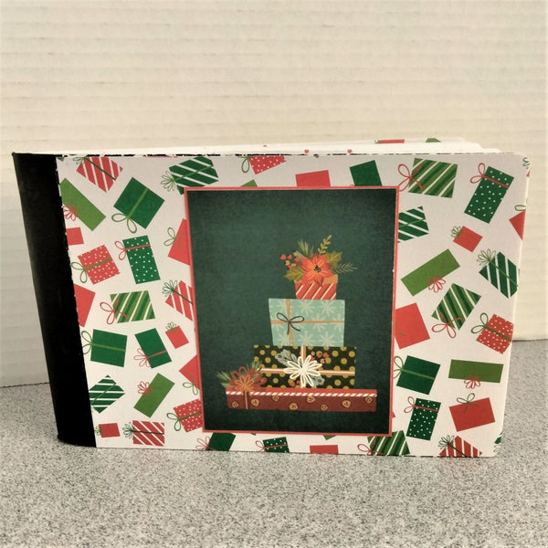 Christmas Altered Composition Notebook - Gift Boxes