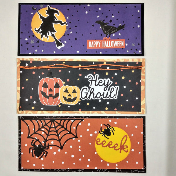 Happy Halloween Slimline Note Card Set #4