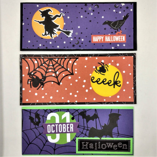 Happy Halloween Slimline Note Card Set #6