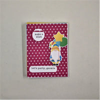 Handmade Gnome Birthday Greeting/ Note Cards