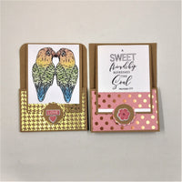 Handmade Inspirational Easel Note Card / Gift Card Holder Set #1