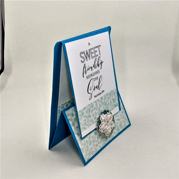 Handmade Inspirational Easel Note Card / Gift Card Holder Set #2