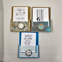 Handmade Inspirational Easel Note Card / Gift Card Holder Set #2