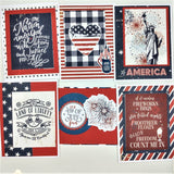 Patriotic Note Cards / 6 Card Sets / Red, White, Blue #2