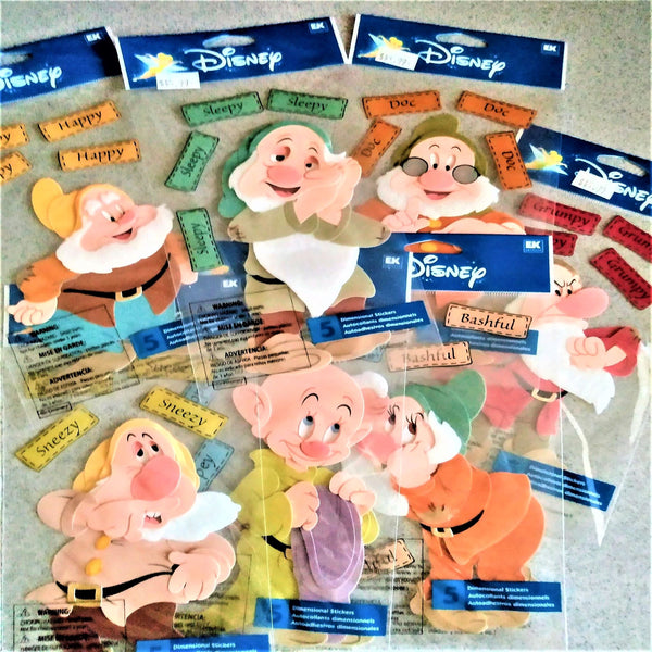 EK Success Disney Scrapbook Stickers Aladdin Little Mermaid Cinderella &  More 