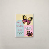 Hello Spring Handmade Greeting/Note Cards /4 Card Set (#3)