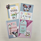 Hello Spring Handmade Greeting/Note Cards /4 Card Set (#4)