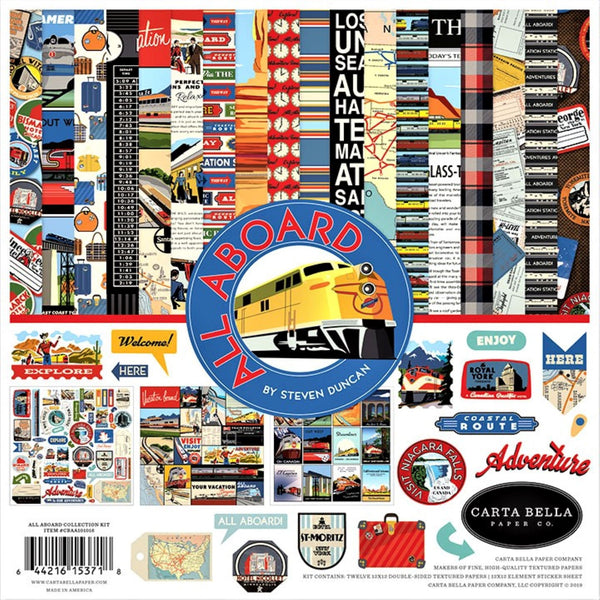 Carta Bella Paper - All Aboard Collection - 12 x 12 Collection Kit