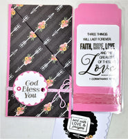 Note Card Bookmark Inspirational Laminated Bookmark Pocket Greeting Card/Note Card Set ...