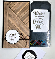 Inspirational Laminated Bookmark Pocket Greeting Card/Note Card Set.