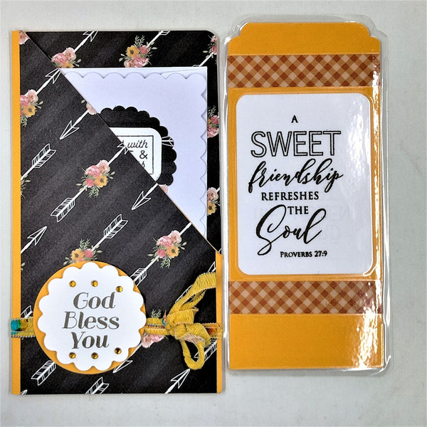 Note Card Bookmark Inspirational Laminated Bookmark Pocket Greeting Card/Note Card Set ...