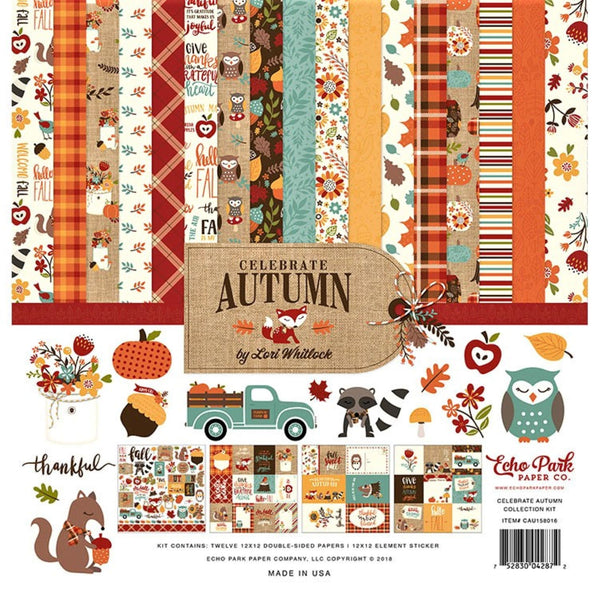Echo Park - Celebrate Autumn 12 x 12 Collection Kit Design by Lori Whitlock