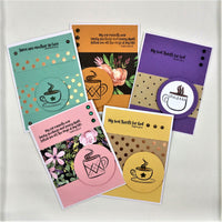 Coffee Lover Note Cards / Set of 5 / Coffee Themed Cards / Inspirational #3