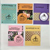 Coffee Lover Note Cards / Set of 5 / Coffee Themed Cards / Inspirational #3