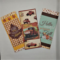 Fall/Autumn Slimline Greeting/Note Cards Set #9