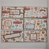 Fall/Autumn Mini Slimline Greeting/Note Cards Set #4