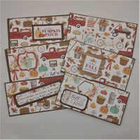 Fall/Autumn Mini Slimline Greeting/Note Cards Set #4