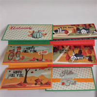 Fall/Autumn Mini Slimline Greeting/Note Cards Set #2