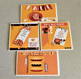 Fall/Autumn Thanksgiving Greeting Cards Set #1