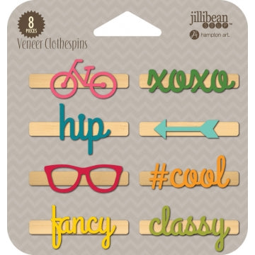 Wood Veneer Mini Clothespins - Jillibean Soup