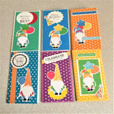 Mini Slimline Collection Of Gnomes Birthday Cards / Greeting/Notecard