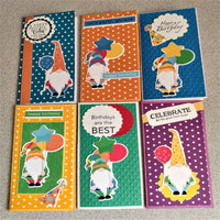 Mini Slimline Collection Of Gnomes Birthday Cards / Greeting/Notecard