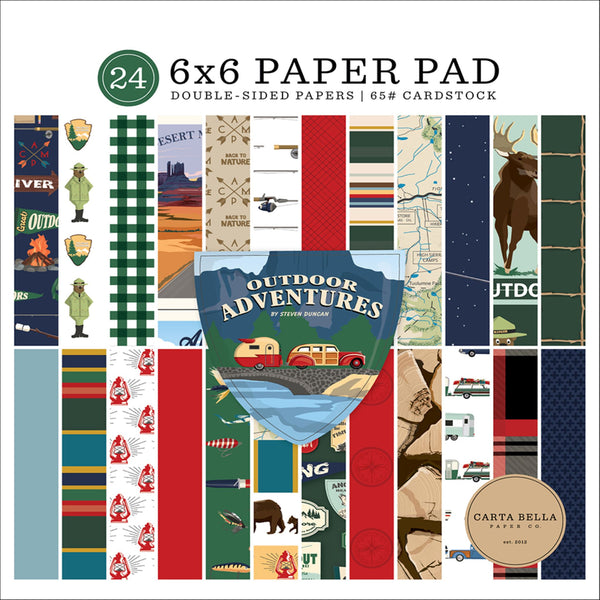 Carta Bella Paper - Outdoor Adventures 6x6 Collection Pad - Collection Pad
