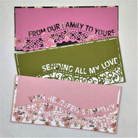 Sentiment Handmade Slimline Greeting/Note Card set #2