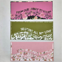 Sentiment Handmade Slimline Greeting/Note Card set #2