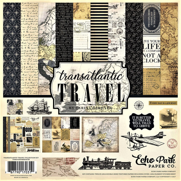 Echo Park - Transatlantic Travel 12x12 Collection Kit - Design by Carnia Gardner