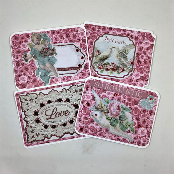 Valentine's Day/ Love Handmade Notecards Set #D