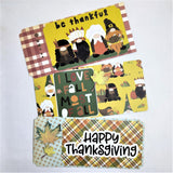 Handmade Thanksgiving / Thankful / Fall Silmline Greeting/Note Cards