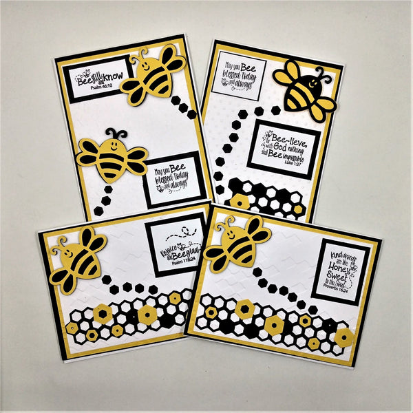 Inspirational and Encouraging Honey Bee Note Cards Set 2
