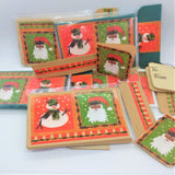 Black Santa / Blank Note Card Sets /  Coordinating Note Card Folder