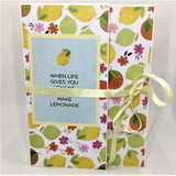 Note Cards Set / Matching Portfolio / When Life Gives You lemons Make Lemonade