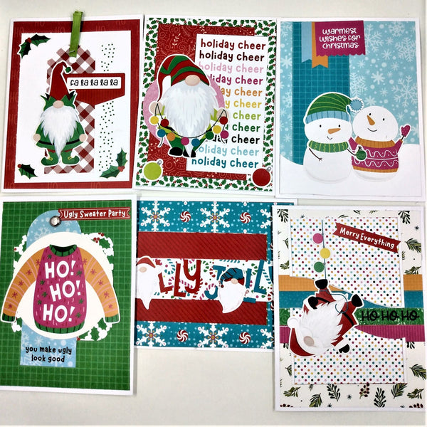 Handmade Christmas Cards / Set of Six / #1