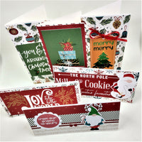 Handmade Christmas Cards / Set of Six Mini Slimline Cards/ #5